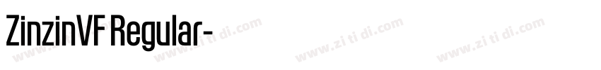 ZinzinVF Regular字体转换